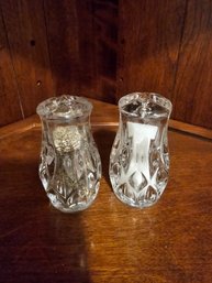 Vintage Lead Crystal Gorham Althea Collection Salt And Pepper Shaker Set Made In West Germany