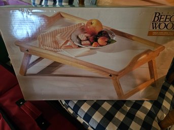 2  Beech Wood Fold Away Bed Tray New In The Box