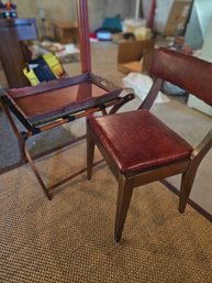 Breakfast In Bed Tray, Luggage Rack, And Vintage Chair,