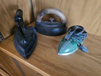 Vintage Irons,  The Green One Is A Childs Iron