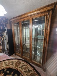 Larger Leaded Glass Door China Display Cabinet.  Beautiful Well Made