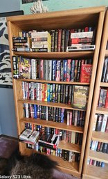 Oak Veneer 6 Shelf Bookcase, (books Not Included)  1:3