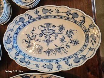 Vintage Meissen Blue Onion 17.5' Serving Platter