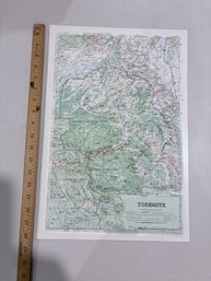 Vintage Hubbard Yosemite National Park Raised Relief Topographical 3D Map California