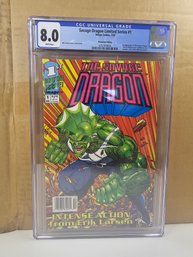 COMIC BOOK - CGC 8.0 The Savage Dragon #1 GRADED BARCODE