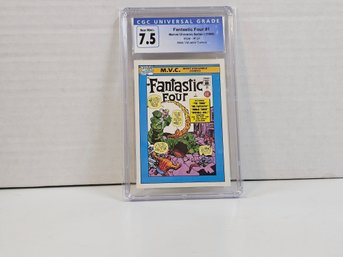 1990 Marvel Universe Series (1990) Most Valuable Comics Impel #124 Fantastic Four #1 GRADED CGC 7.5 NEAR MINT