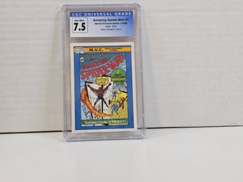 1990 Marvel Universe Series (1990) Most Valuable Comics Impel #131 Amazing Spider-Man #1 GRADED CGC 7.5 NMINT