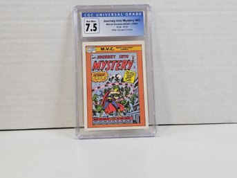 1990 Marvel Universe Series (1990) Most Valuable Comics Impel #128 Journey Into Mystery #83 GRADED CGC 7.5 NM