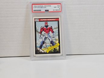 1990 Marvel Universe Series (1990) Captain Britain Impel #40 GRADED PSA 8 NEAR MINT
