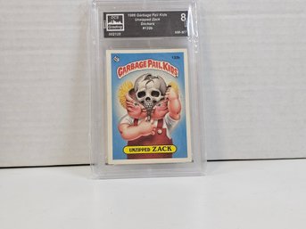 1986 Garbage Pail Kids Unzipped Zack Stickers #132B GRADED DCS GRADING 8 NEAR MINT