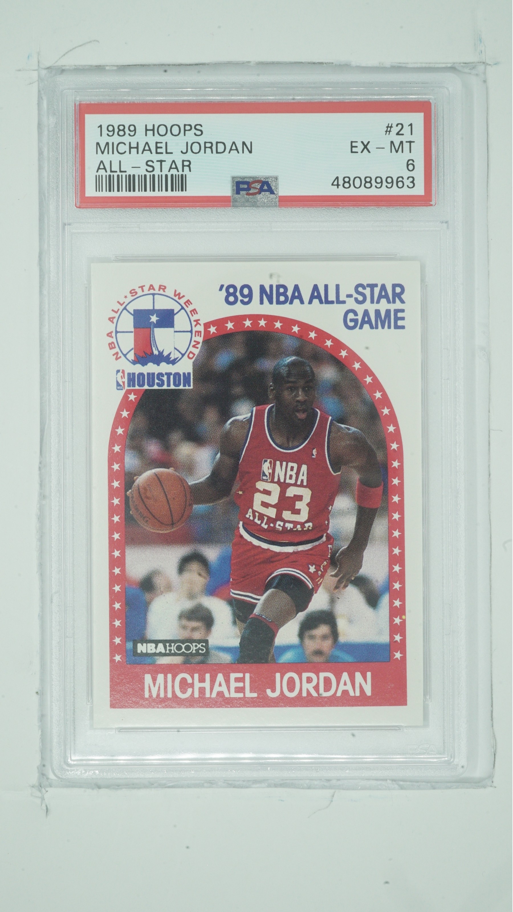 BASKETBALL 1989 NBA Hoops All Star Michael Jordan PSA EX-MT