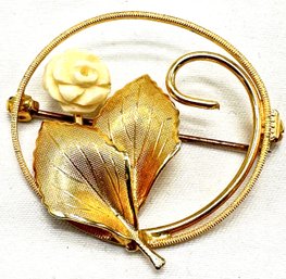 Vintage Gold-filled Circle Brooch