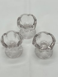 Duncan Miller Colonial H & J 2961 3 Open Pedestal Salt Dips Vintage Antique