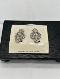 Rhodium Plated Earrings