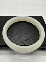 Chinese Vintage White Jade Bangle