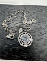 Delicate Moissanite Solitaire Diamond Necklace