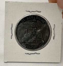 ST. Jude Shrine Baltimore, MD Saint Jude Pray For Us Circulated Metal Token