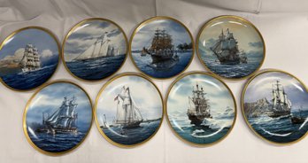 Hamilton Limited Edition Ship Collector Plates Set Of 8