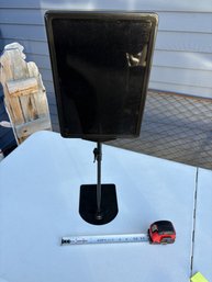 Black Pedestal Sign Holders (Set Of 7)
