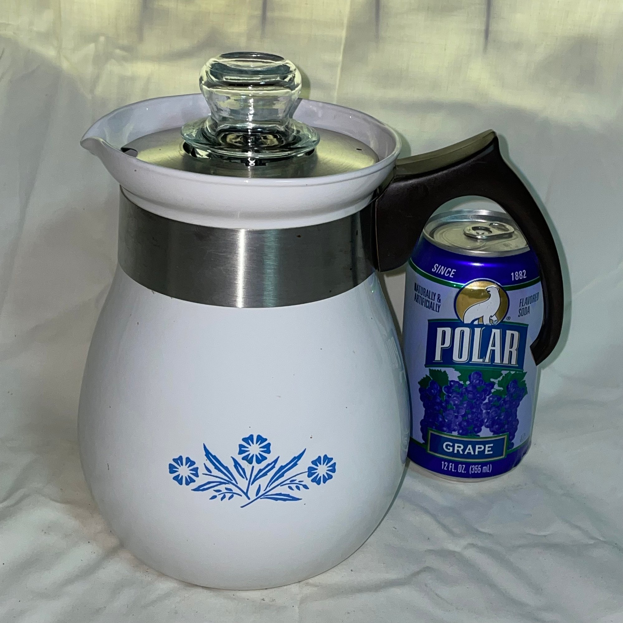 Corning Ware Blue Cornflower Stove Top Percolator, Coffee Pot 6 Cup Vintage  #13103 | Auctionninja.com
