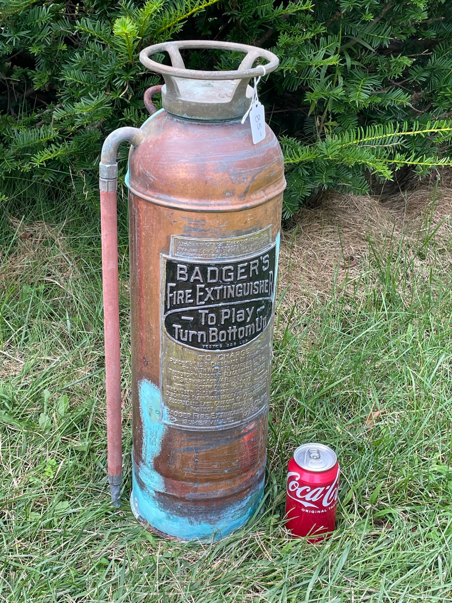 Antique Badger's Copper Fire Extinguisher #11048 | Auctionninja.com