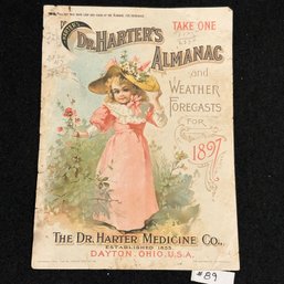 1897 DR. HARTER'S ALMANAC Advertisement - Antique Ephemera