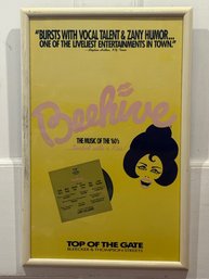 'Beehive: The 60's Musical' Vintage Framed Poster - Top Of The Gate Bleecker & Thompson Streets