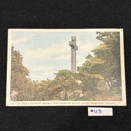 'THE CROSS ON MOUNT ROYAL' MONTREAL, CANADA (1910) Antique Postcard