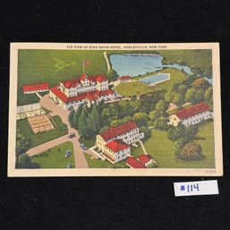 'Air View Of King David Hotel' Hurleyville, New York (1953) Vintage Postcard