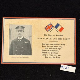 British World War I Patriotic Postcard - Admiral Sir John Jellicoe 1914 Antique Postcard