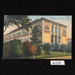 'Neue Pinakothek' Museum Munich, Germany 1928 Antique Postcard
