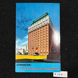 Omaha, Nebraska 'SHERATON-FONTENELLE HOTEL' Vintage Postcard