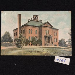 'Public School' Bethel, Connecticut 1907 Antique Postcard