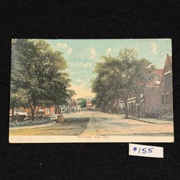 'Main Street' Ware, Massachusetts Antique Postcard