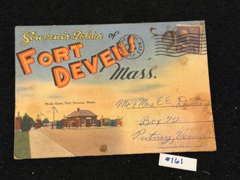 Fort Devens, MA Postcard Folder (1953) Vintage Military