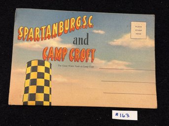 Spartanburg, SC & Camp Croft Postcard Folder - Vintage Military