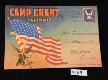 Camp Grant, IL Postcard Folder (1943) Vintage WWII Era