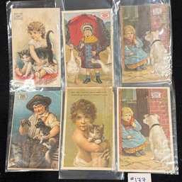 (Lot Of 6) Pearline Soap Antique Victorian Trade Cards