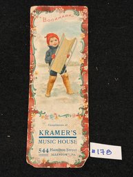 Kramer's Music House Advertising Bookmark - Antique Ephemera ALLENTOWN, PA