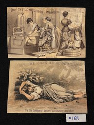 (2) 'The Conqueror Wringer' Victorian Trade Cards
