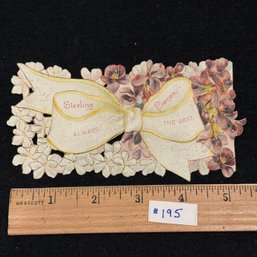 Sterling Pianos Antique Die Cut Victorian Trade Card