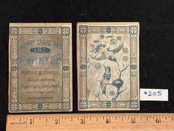 PORTER & COATES, Booksellers - Philadelphia, PA Antique Trade Card