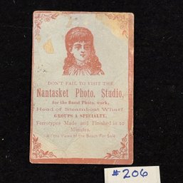 'Nantasket Photo Studio' Antique Victorian Advertising Card
