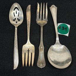 Lot Of Vintage Silverplate Serving Flatware