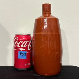 Brown Glazed Stoneware Pottery Bottle