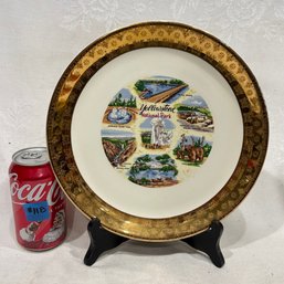 Yellowstone National Park Souvenir Plate VINTAGE