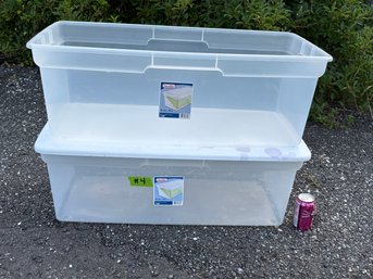 Lot Of Sterilite 90 Quart Plastic Storage Bins, Boxes (One Lid)
