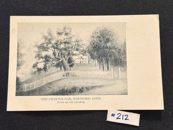 'THE CHARTER OAK' HARTFORD, Connecticut Vintage Postcard - Private Mailing Card