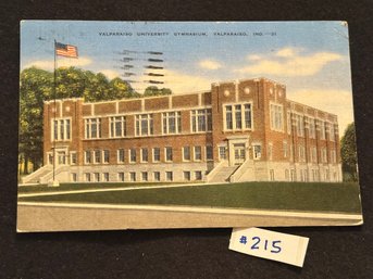 'VALPARAISO UNIVERSITY GYMNASIUM' Indiana 1952 Vintage Postcard