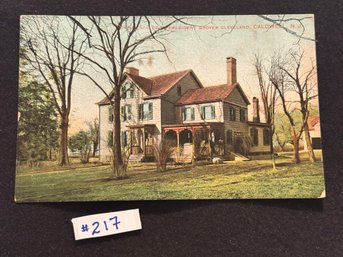 Caldwell, NJ Grover Cleveland Birthplace 1908 Antique Postcard